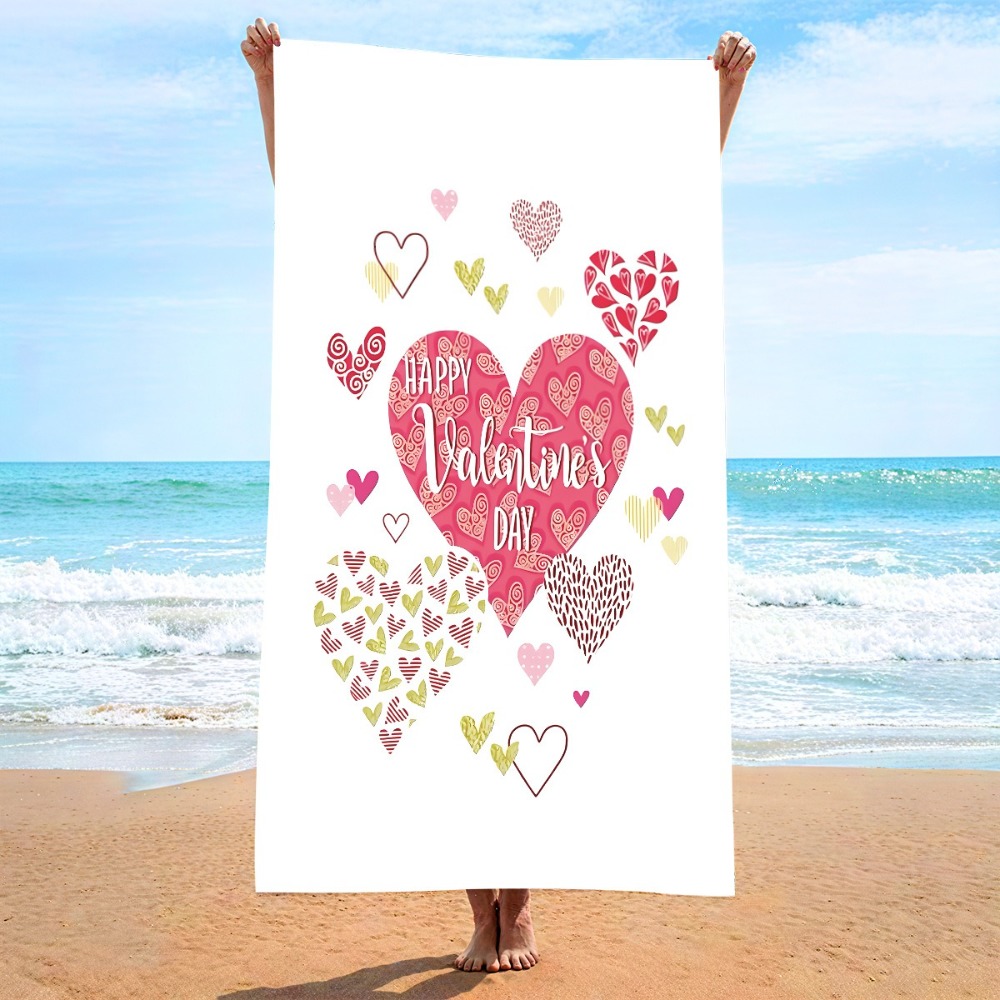 Yoga Mat - Handuk Mandi Simbol Hati 27X55 Inci