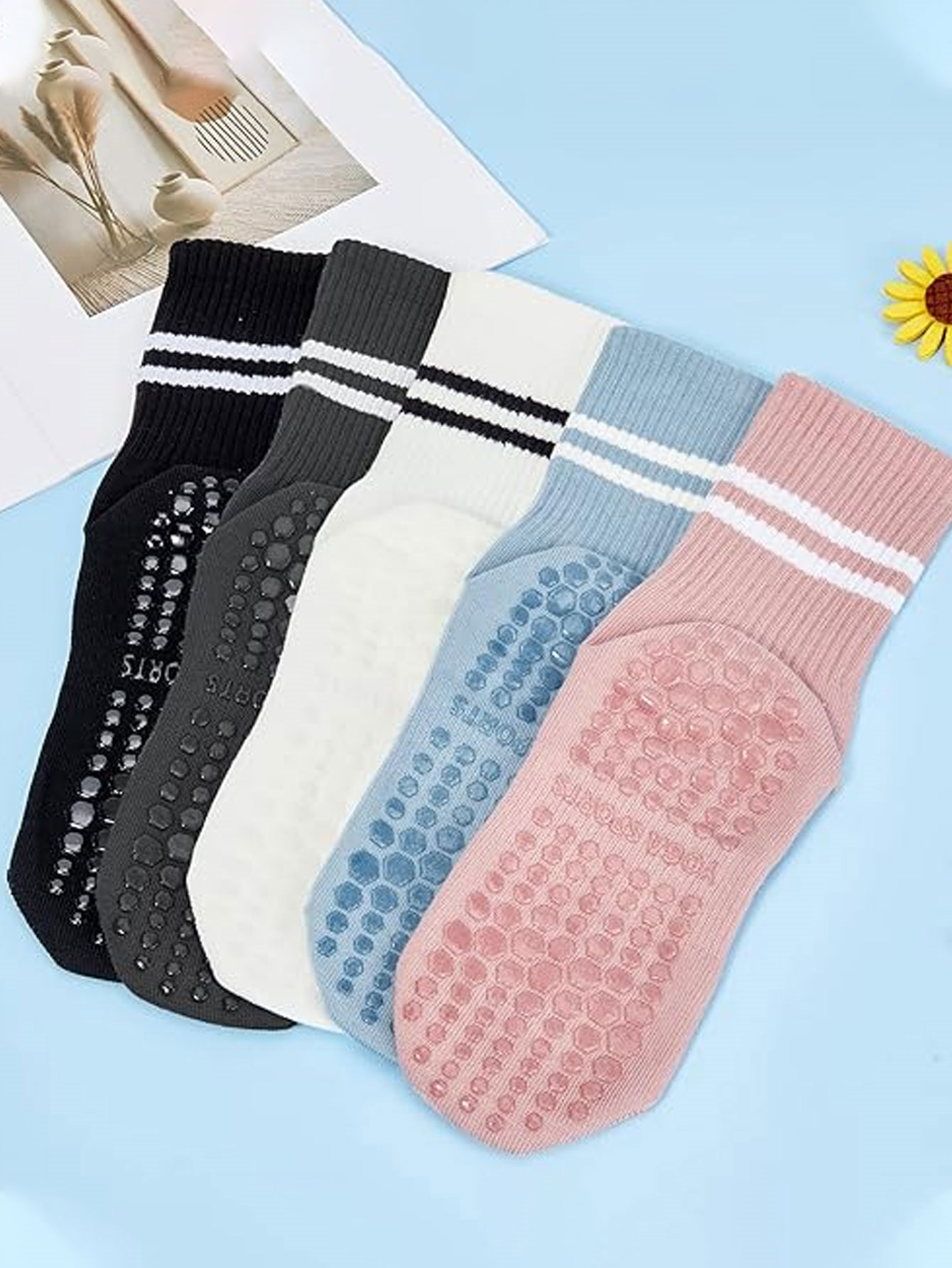 3 Pasang Kaus Kaki Yoga, Kaus  - Yoga Mat ulasan dan harga