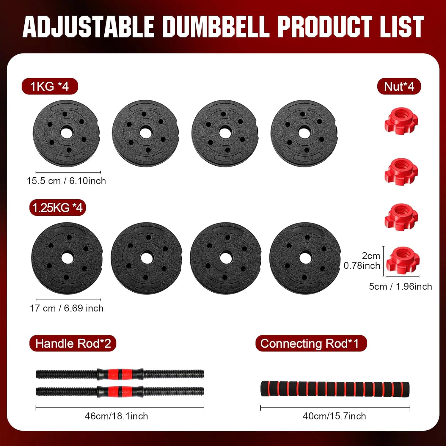 Set Dumbbell & Barbell 2-in-1  - Dumbbell Set ulasan dan harga