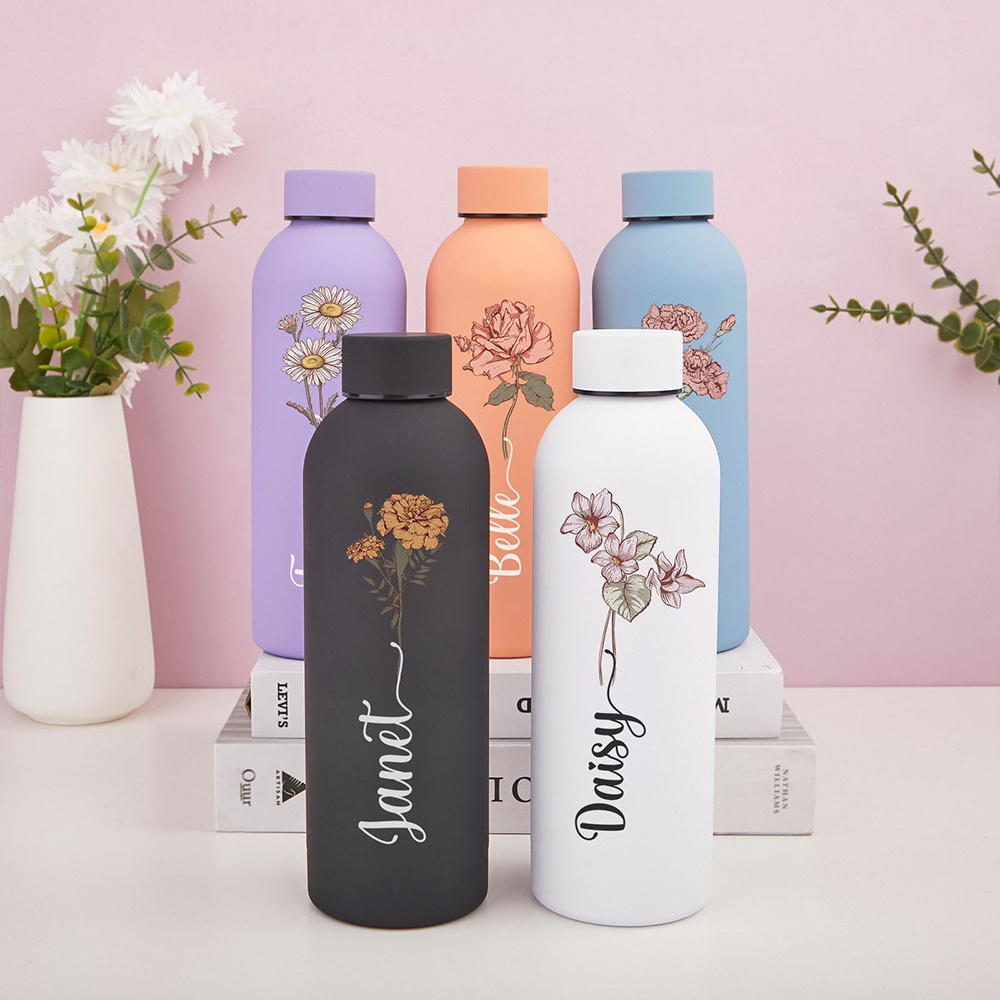 Botol Air Bermotif Bunga yang  - Sports Water Bottle Insulated ulasan dan harga