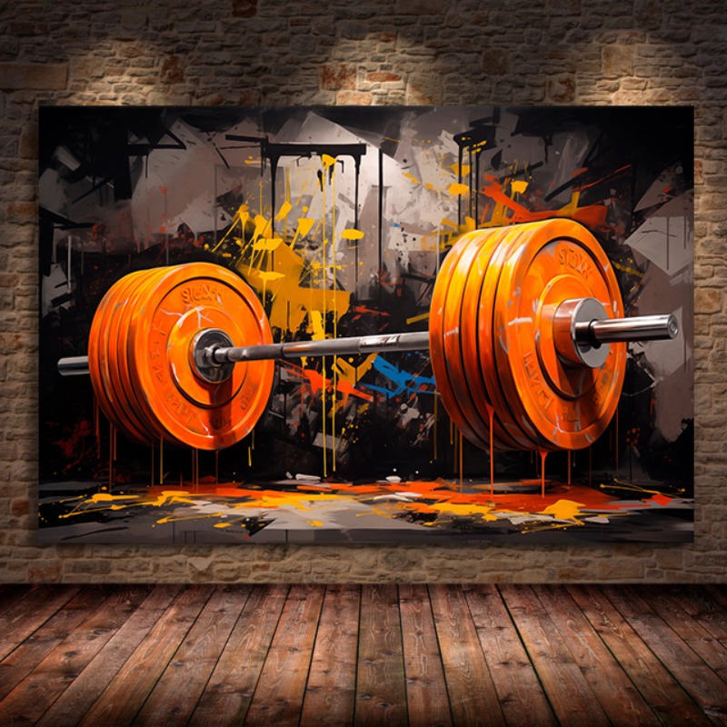 Graffiti barbel lukisan kanvas - Sports Equipment Poster ulasan dan harga