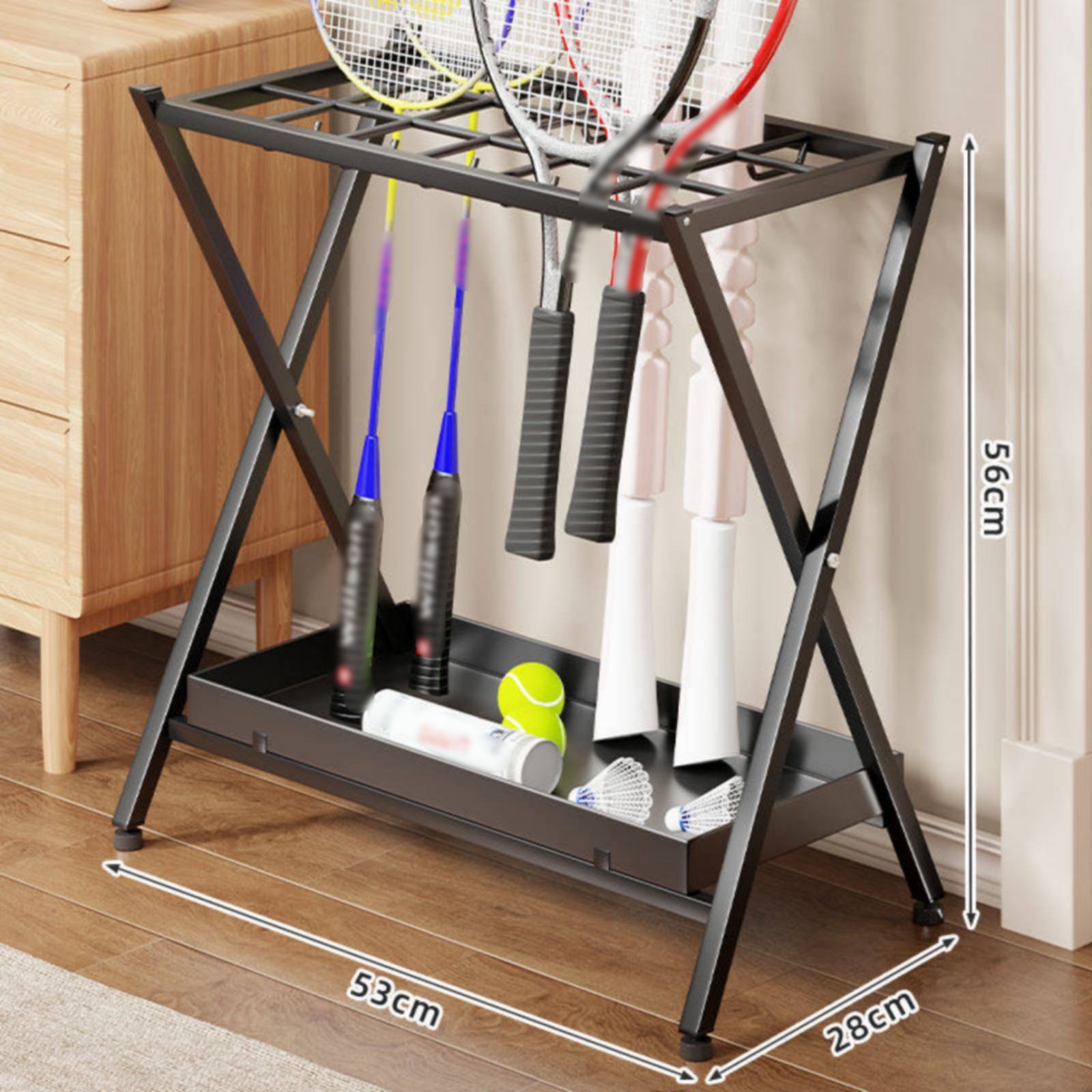 Rak Raket Bulu Tangkis Lipat,  - Badminton Racket ulasan dan harga