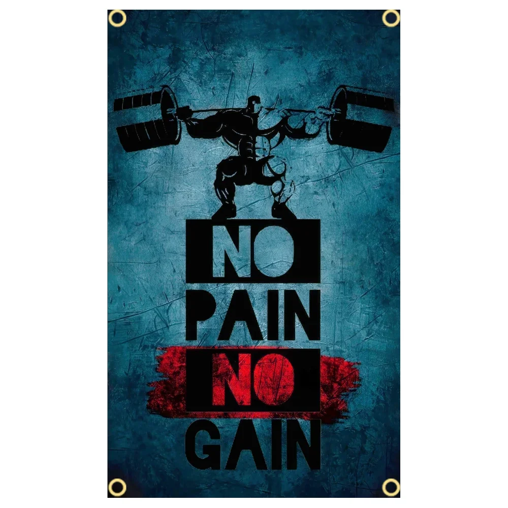 Bendera GYM tanda pesan Slogan - Sports Equipment Poster ulasan dan harga